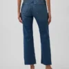 Jeans slim droit court taille haute style années 90