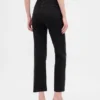 Jeans slim droit court taille haute style années 90