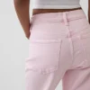 Jeans slim droit court taille haute style années 90