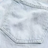 Jeans slim droit court taille haute style années 90