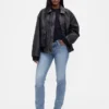 Jeans slim droit taille basse « années 90 » pour silhouettes rondes