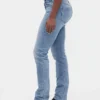 Jeans slim droit taille basse « années 90 » pour silhouettes rondes