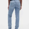 Jeans slim droit taille basse « années 90 » pour silhouettes rondes