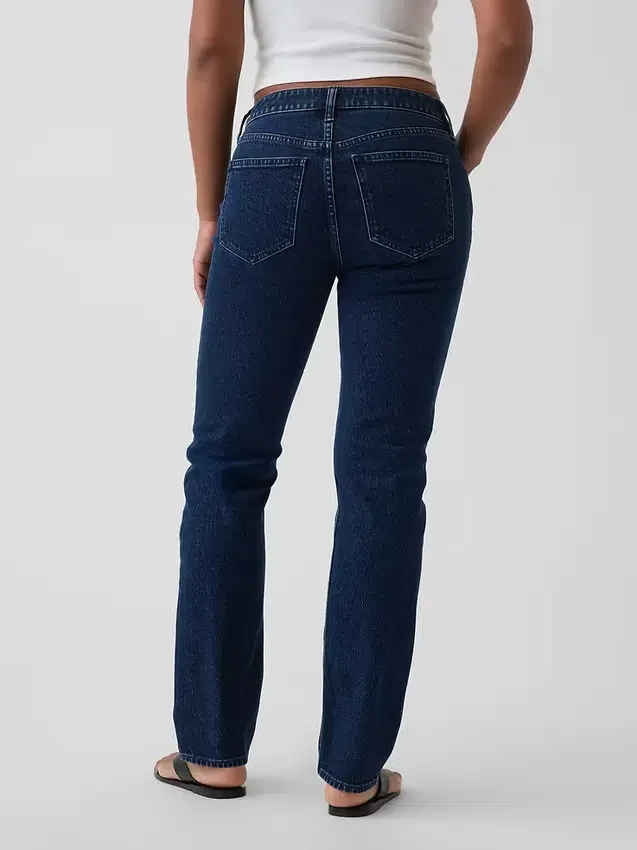 Jeans slim droit taille basse « années 90 » pour silhouettes rondes