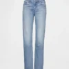 Jeans slim droit taille basse « années 90 » pour silhouettes rondes