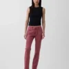 Jeans slim droit taille basse à lacets style années 90