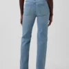 Jeans slim droit taille haute à coutures torsadées, style années 90