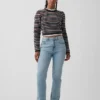 Jeans slim droit taille haute « Curvy » style années 90