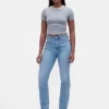 Jeans slim droit taille haute « Curvy » style années 90