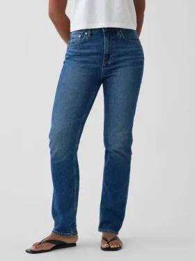 Jeans slim droit taille haute « Curvy » style années 90