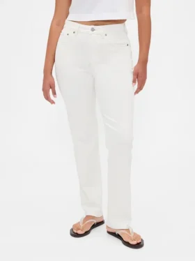 Jeans slim droit taille haute « Curvy » style années 90