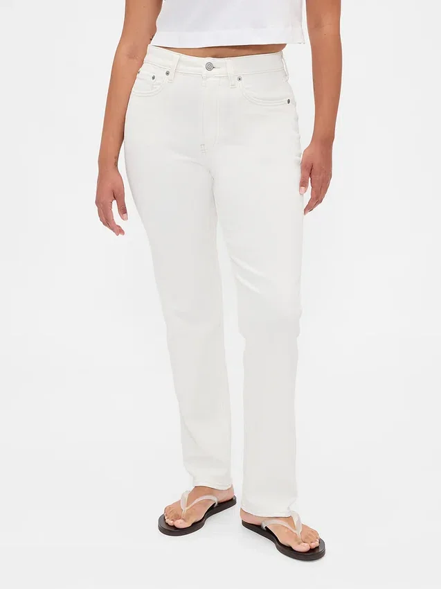 Jeans slim droit taille haute « Curvy » style années 90