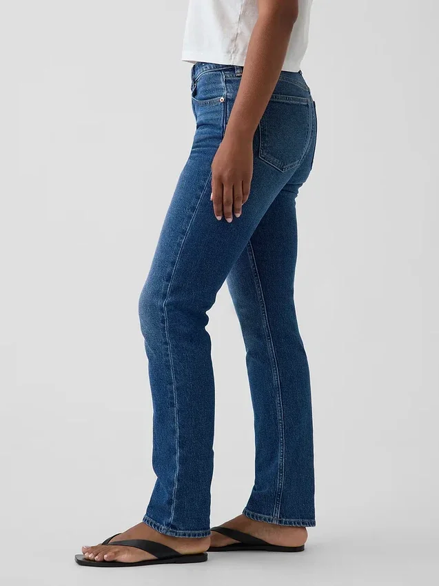 Jeans slim droit taille haute « Curvy » style années 90