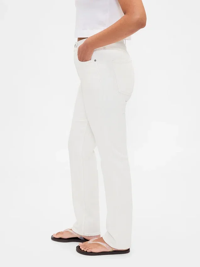 Jeans slim droit taille haute « Curvy » style années 90