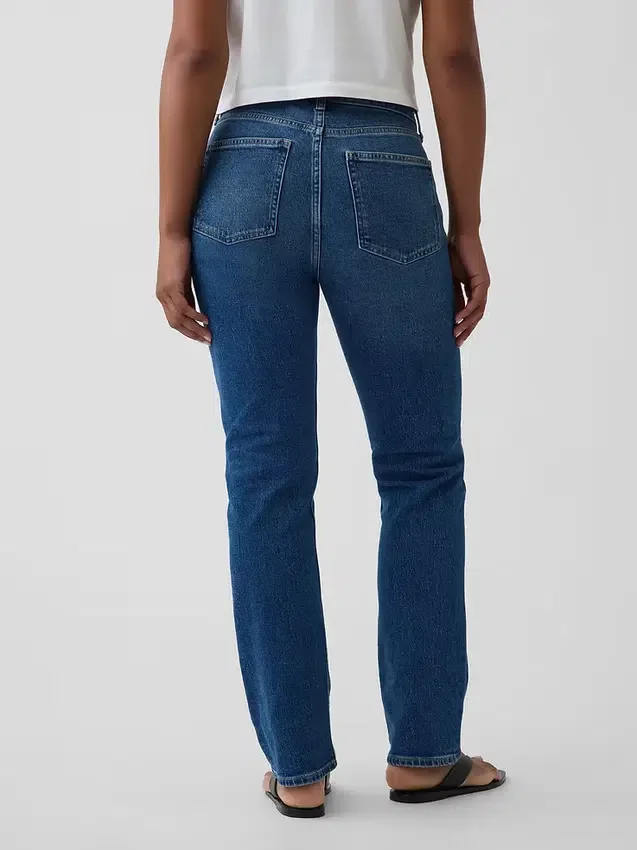 Jeans slim droit taille haute « Curvy » style années 90