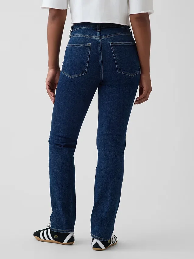 Jeans slim droit taille haute « Curvy » style années 90