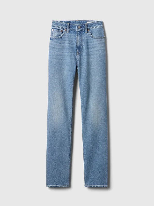 Jeans slim droit taille haute « Curvy » style années 90