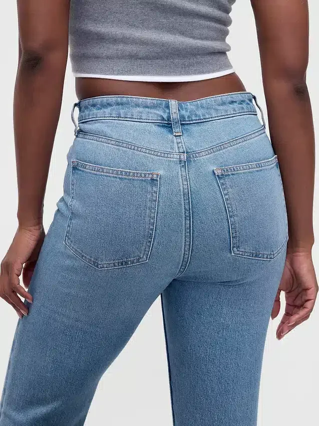 Jeans slim droit taille haute « Curvy » style années 90