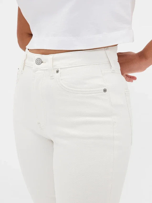 Jeans slim droit taille haute « Curvy » style années 90