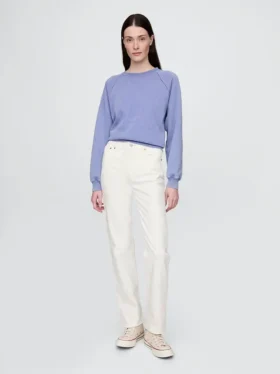 Jeans slim droit taille haute style années 90