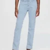 Jeans slim droit taille haute style années 90