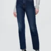 Jeans slim droit taille haute style années 90
