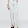 Jeans slim droit taille haute style années 90