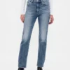 Jeans slim droit taille haute style années 90