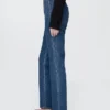 Jeans slim droit taille haute style années 90