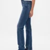 Jeans slim droit taille haute style années 90