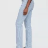 Jeans slim droit taille haute style années 90