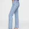 Jeans slim droit taille haute style années 90