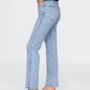 Jeans slim droit taille haute style années 90
