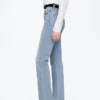 Jeans slim droit taille haute style années 90