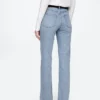 Jeans slim droit taille haute style années 90