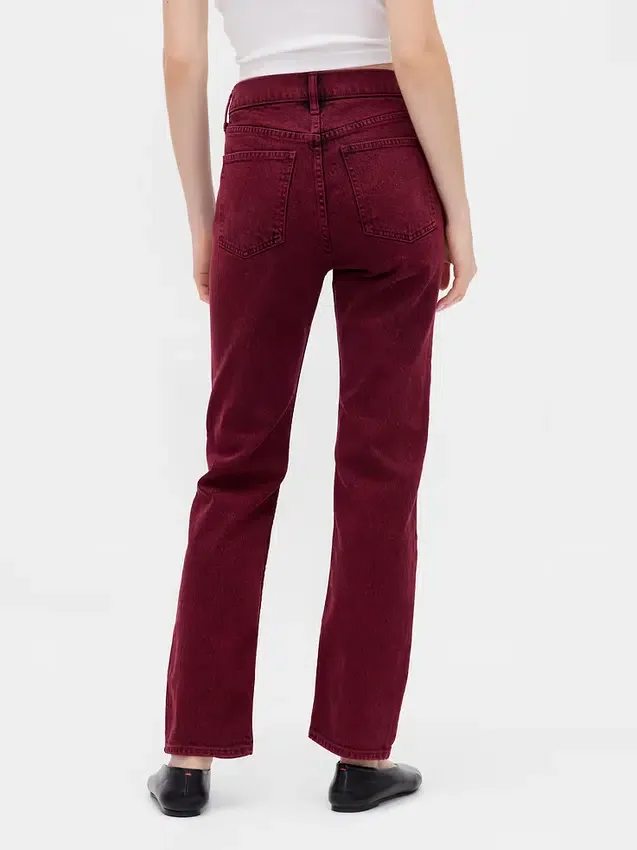 Jeans slim droit taille haute style années 90