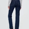 Jeans slim droit taille haute style années 90