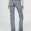 Jeans slim droit taille haute style années 90