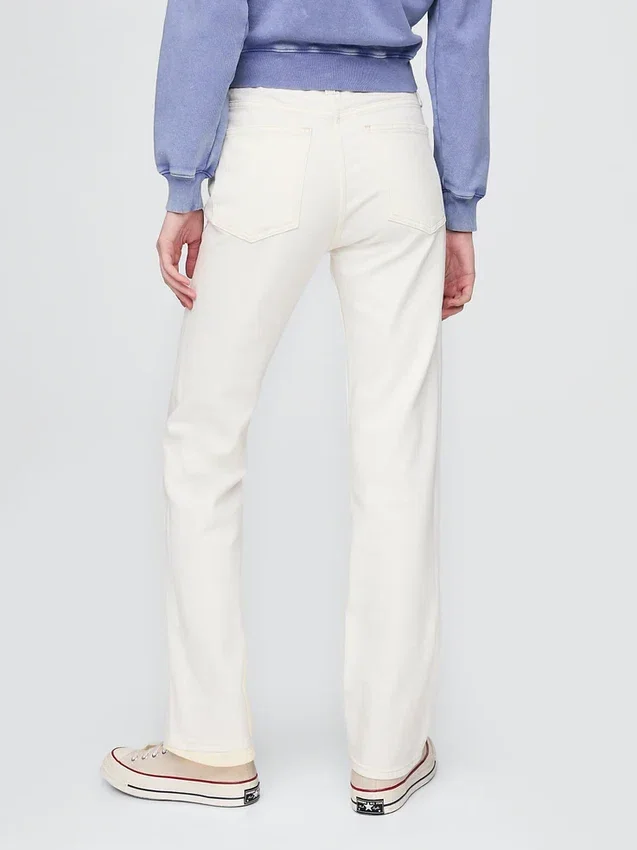 Jeans slim droit taille haute style années 90