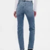 Jeans slim droit taille haute style années 90