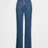 Jeans slim droit taille haute style années 90