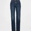 Jeans slim droit taille haute style années 90