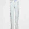 Jeans slim droit taille haute style années 90