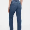 Jeans slim droit taille haute style années 90