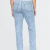 Jeans slim droit taille haute style années 90