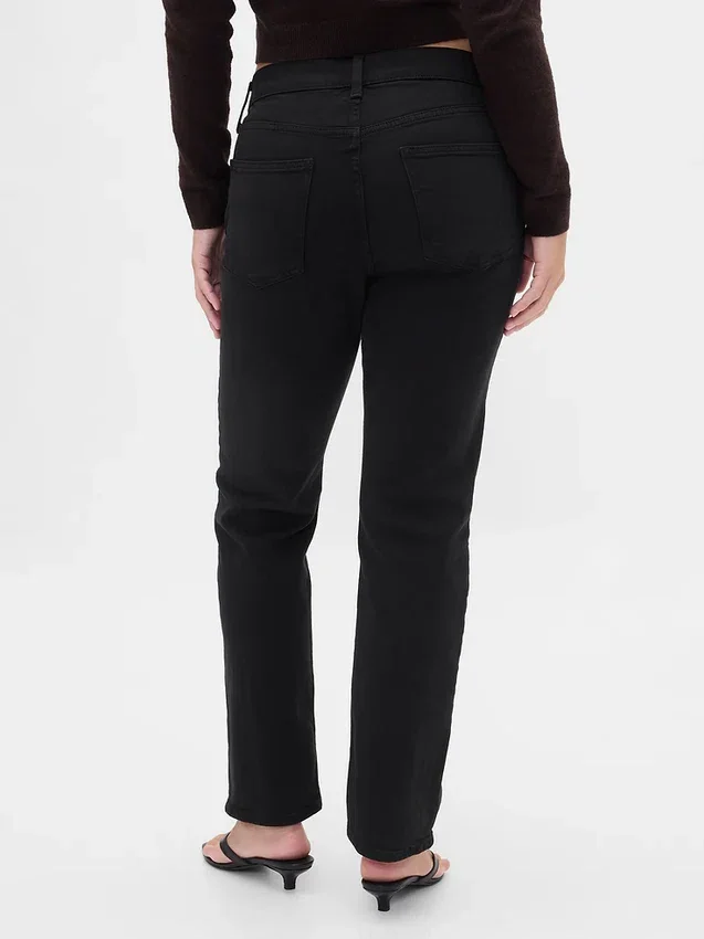 Jeans slim droit taille haute style années 90