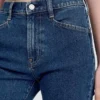 Jeans slim droit taille haute style années 90