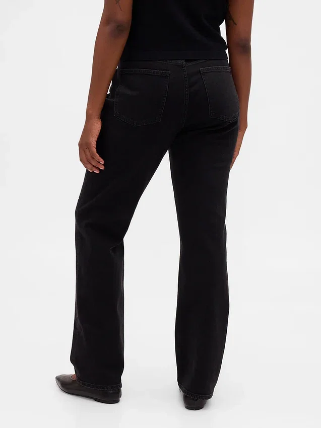 Jeans slim droit taille haute style années 90