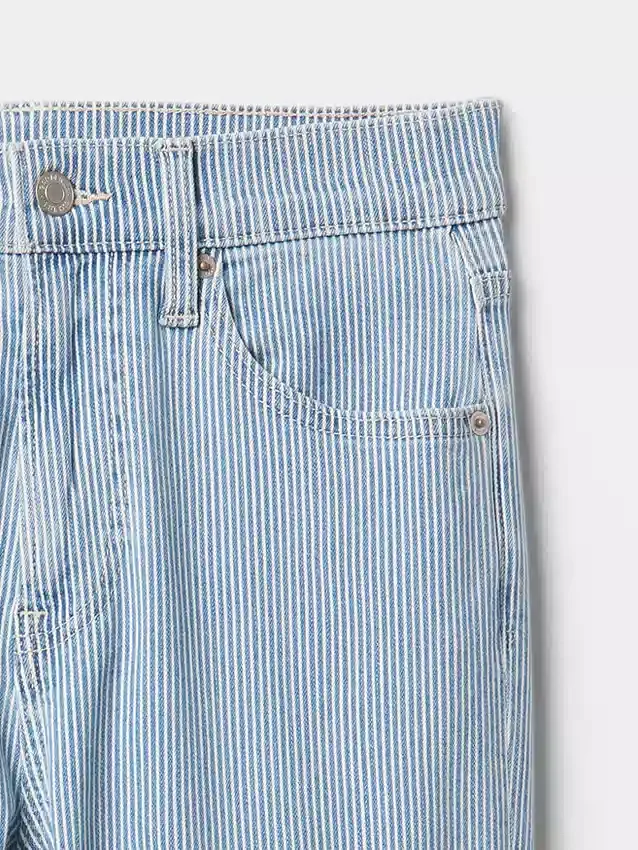 Jeans slim droit taille haute style années 90