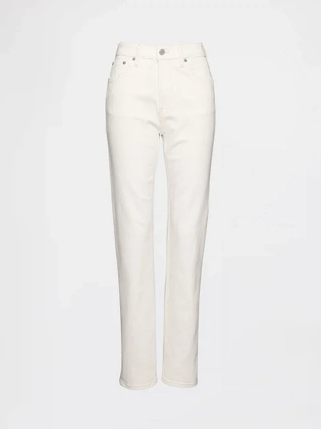 Jeans slim droit taille haute style années 90